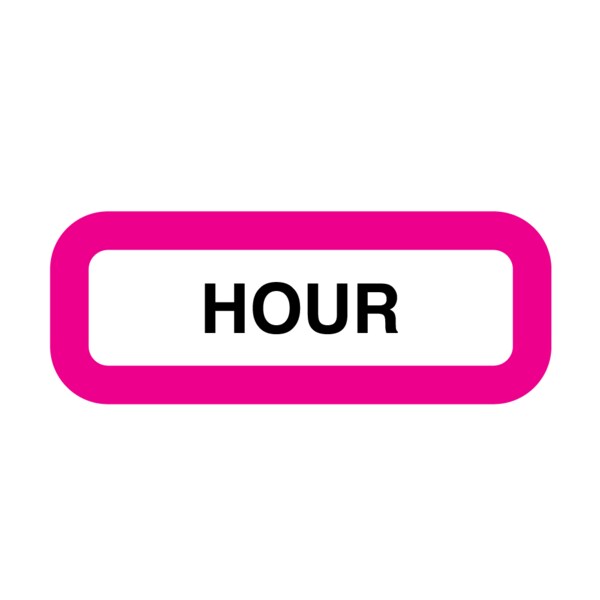 Nevs Position Labels - Hour 1/2" x 1-1/2" White w/Red & Black XP-250 - main